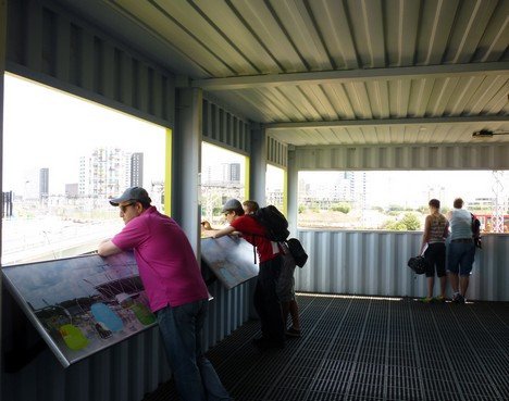 A Shipping Container Cafe "View Tube" on the London Olympic Site