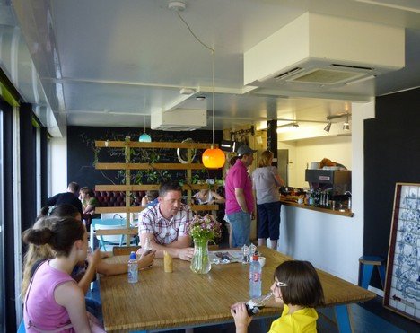 A Shipping Container Cafe "View Tube" on the London Olympic Site