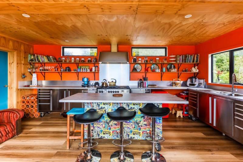 Ahurewa Eco Retreat – Off Grid Shipping Container Home. Coromandel, New Zealand.