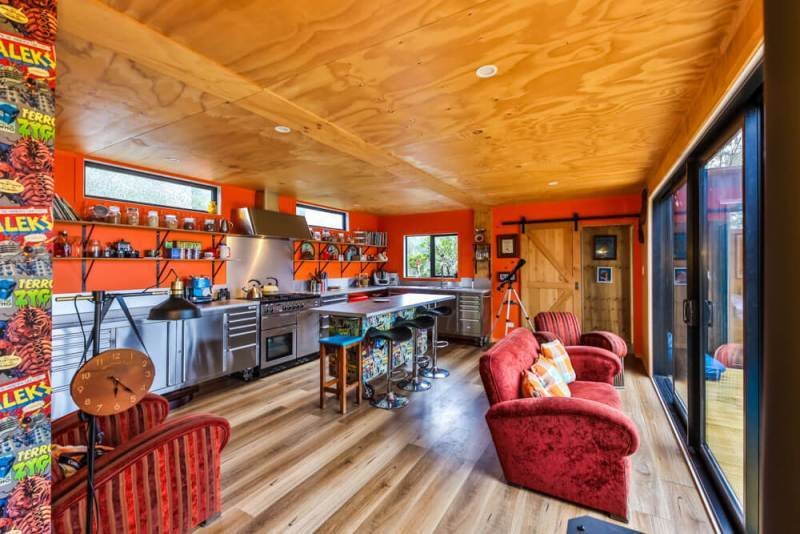 Ahurewa Eco Retreat – Off Grid Shipping Container Home. Coromandel, New Zealand.