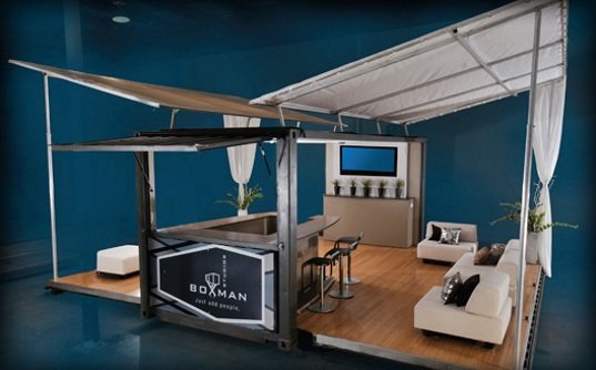 Boxman Studio's Shipping Container Prefab Party Venue