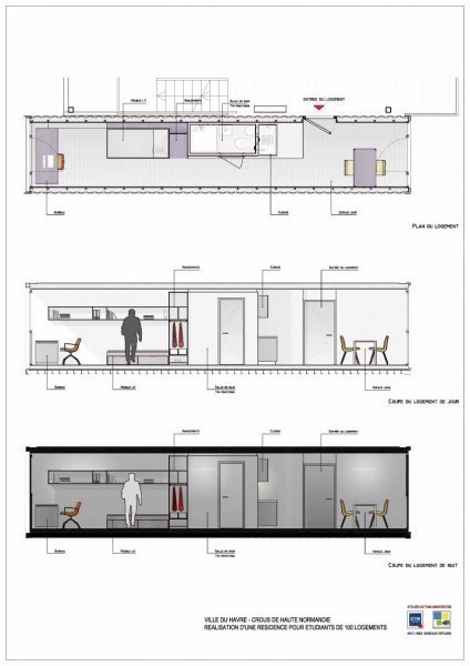 Cité A Docks Student Container Housing by Cattani Architects