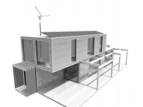 Green Frame House for Sustainable Container Housing in Italy