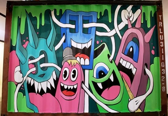 Greg Mike's Recycled Shipping Container Art Project