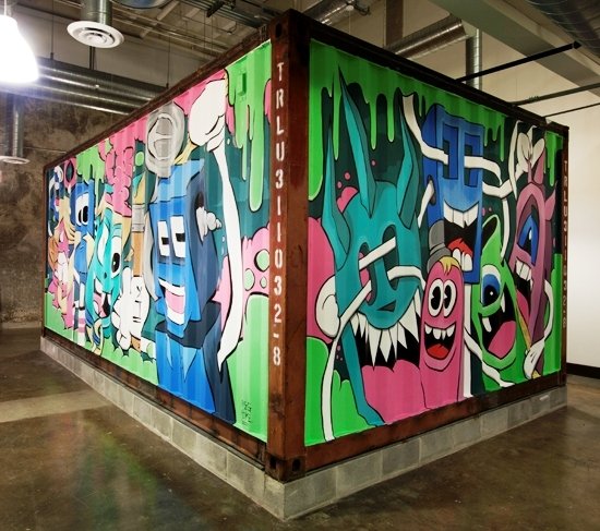 Greg Mike's Recycled Shipping Container Art Project