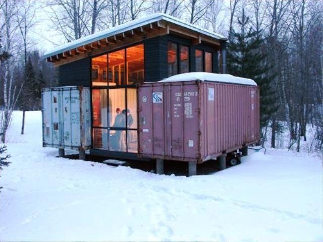 Holyoke Cabin: Off-Grid Shipping Container Home in Duluth, Minnesota