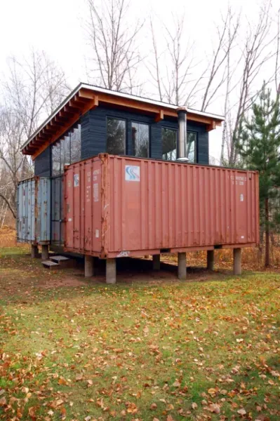 Holyoke Cabin: Off-Grid Shipping Container Home in Duluth, Minnesota