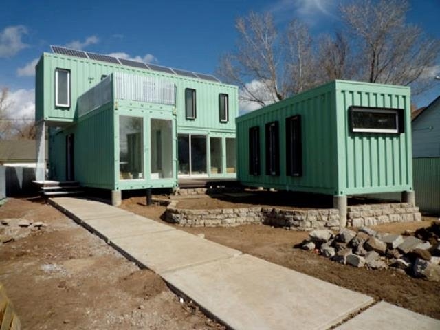 The Very Green Six Recycled Shipping Container Home, Flagstaff, AZ, USA.