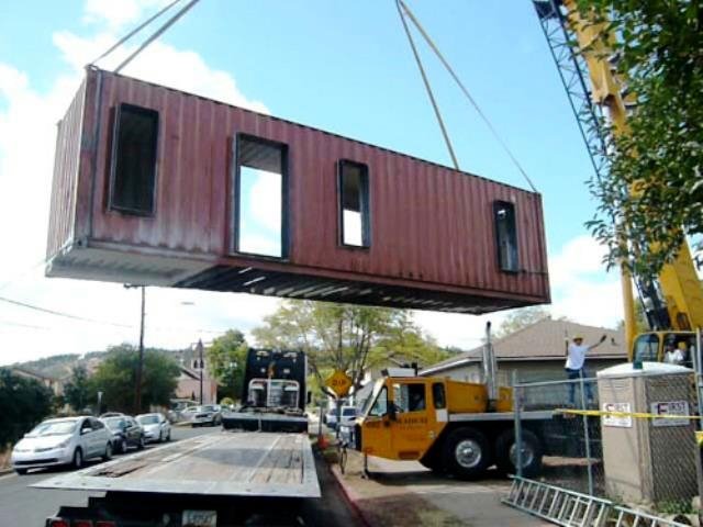 The Very Green Six Recycled Shipping Container Home, Flagstaff, AZ, USA.