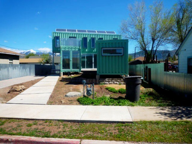 The Very Green Six Recycled Shipping Container Home, Flagstaff, AZ, USA.