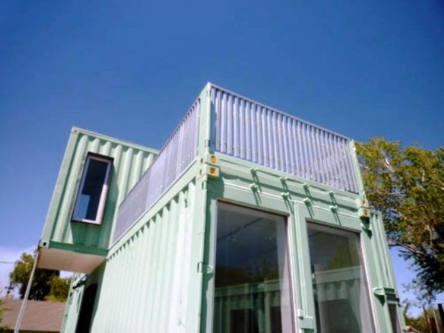 The Very Green Six Recycled Shipping Container Home, Flagstaff, AZ, USA.