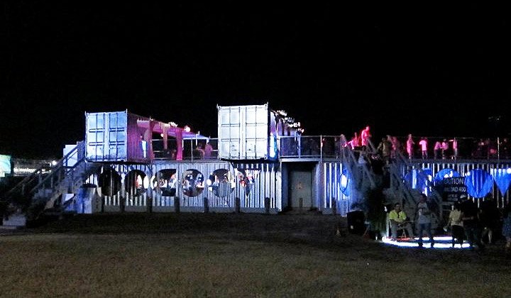 The Voodoo Music and Art Festival Shipping Container Grand Stand