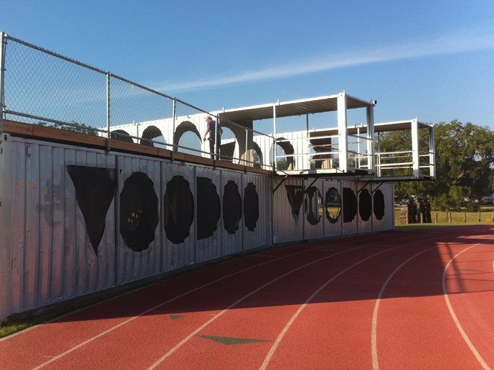 The Voodoo Music and Art Festival Shipping Container Grand Stand