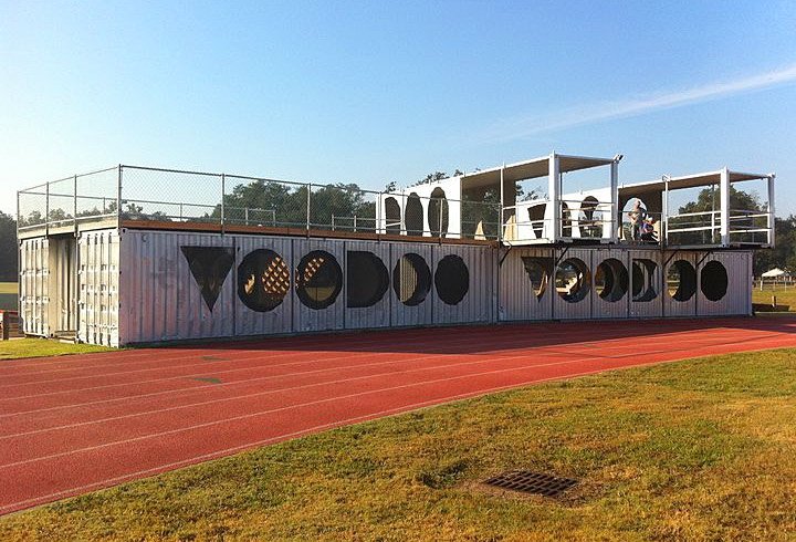 The Voodoo Music and Art Festival Shipping Container Grand Stand